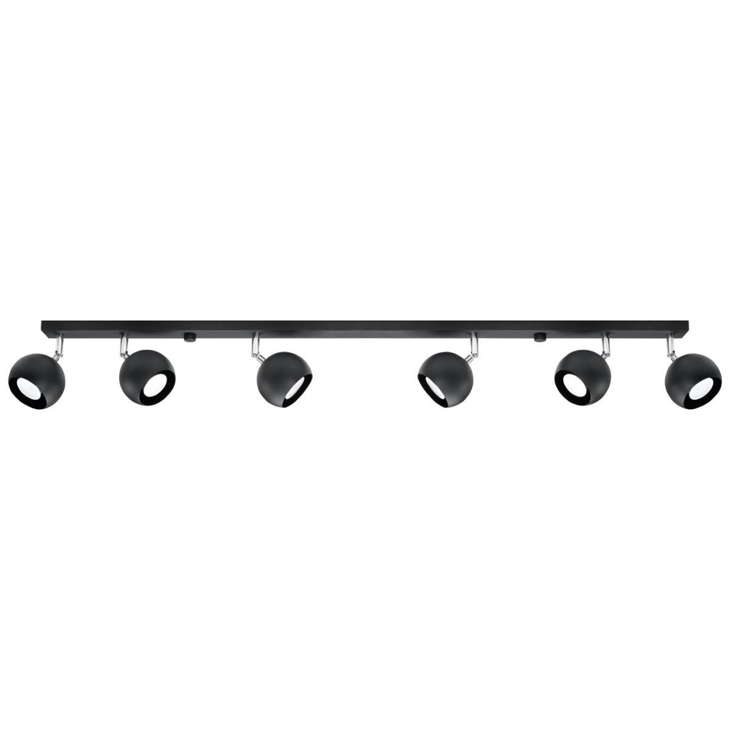 Lampada a soffitto OCULARE 6L nero