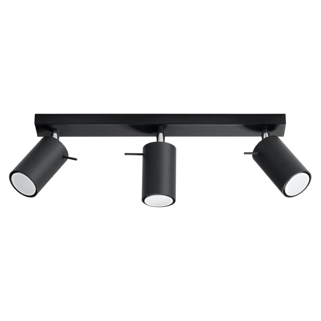 [SL.0093] RING 3 plafoniera nera