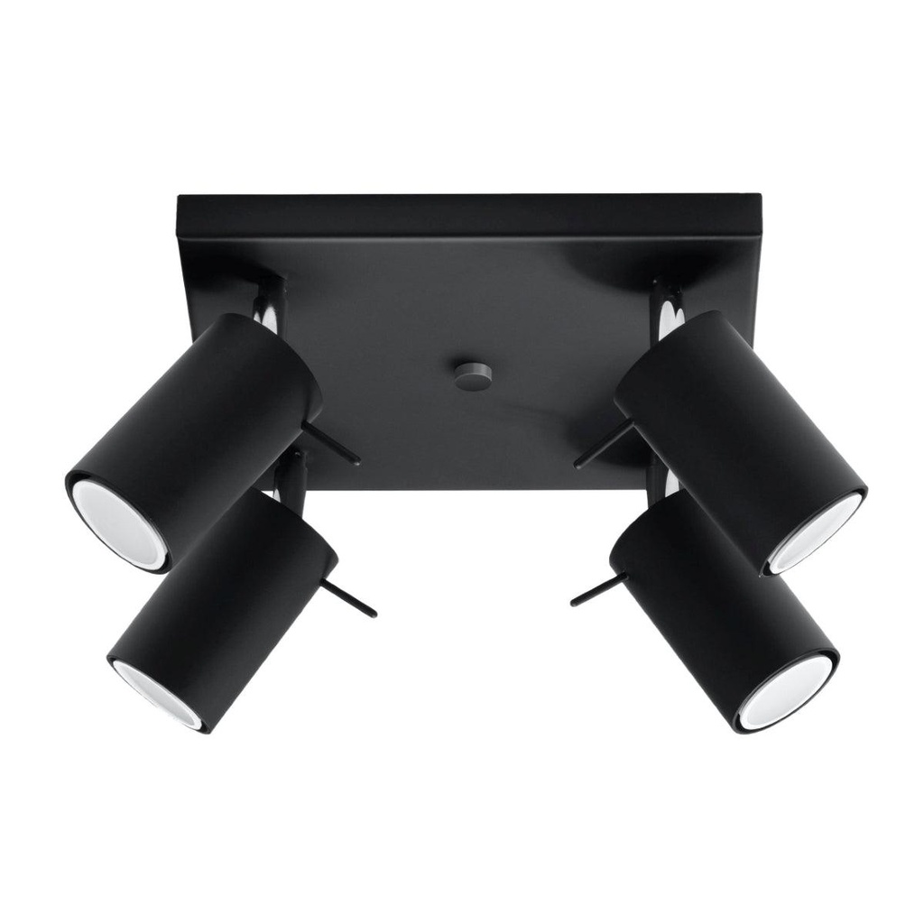 [SL.0094] RING 4 plafoniera nera