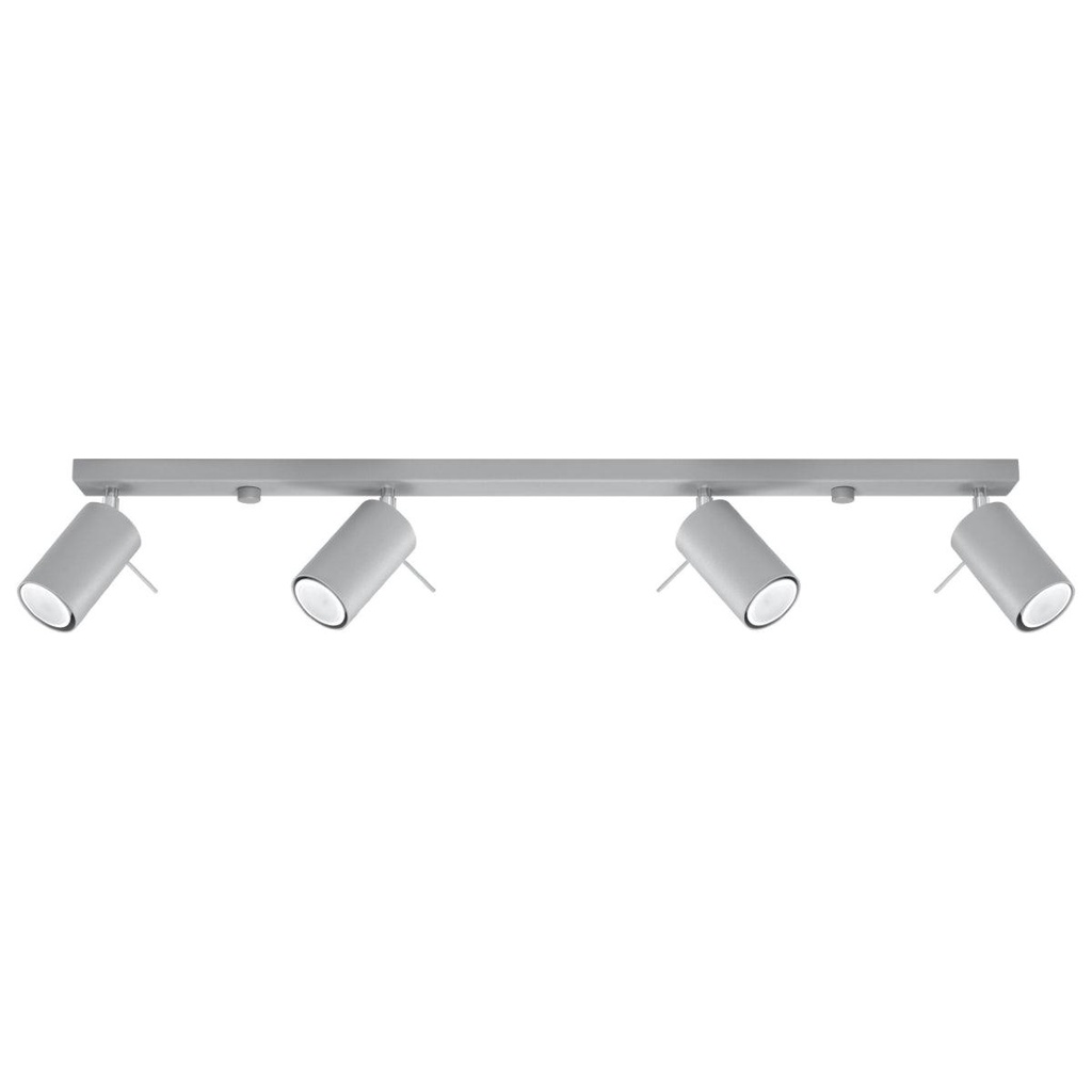 Lampada a soffitto RING 4L grigio
