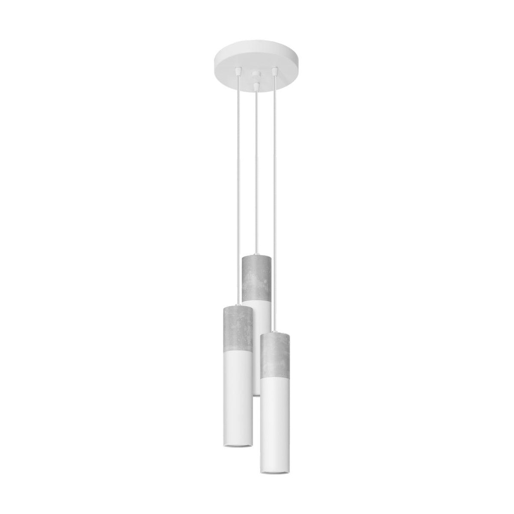Lampada a sospensione BORGIO 3P bianco