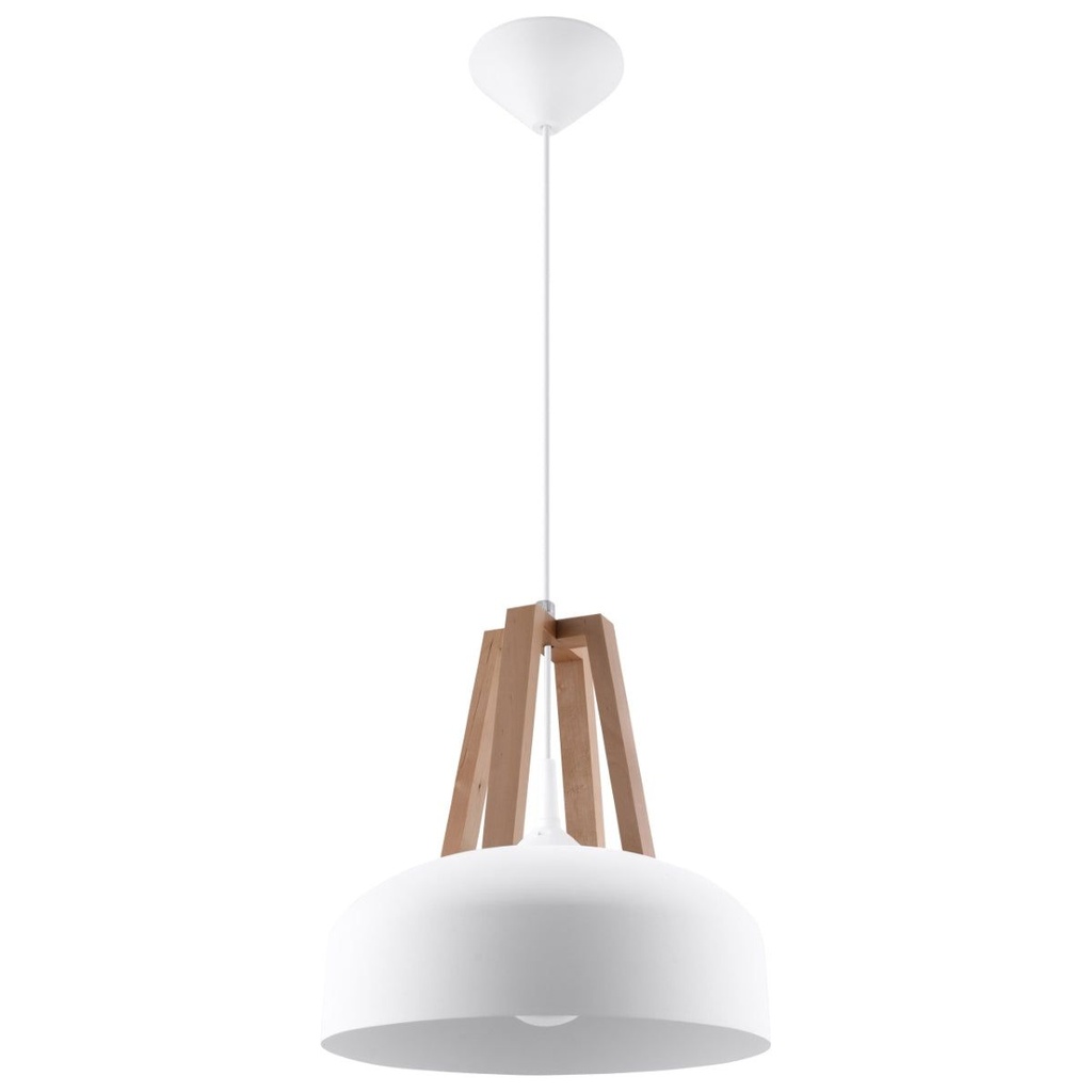 CASCO pendant lamp white/natural wood
