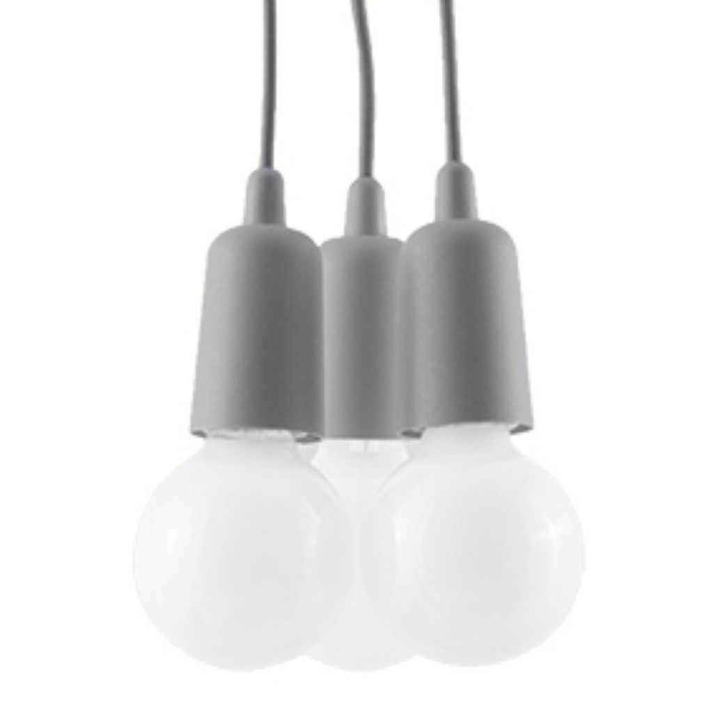 Lampada a sospensione DIEGO 3 grigio
