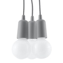 Lampada a sospensione DIEGO 3 grigio