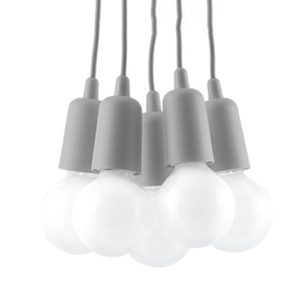 Lampada a sospensione DIEGO 5 grigio