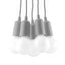 Lampada a sospensione DIEGO 5 grigio