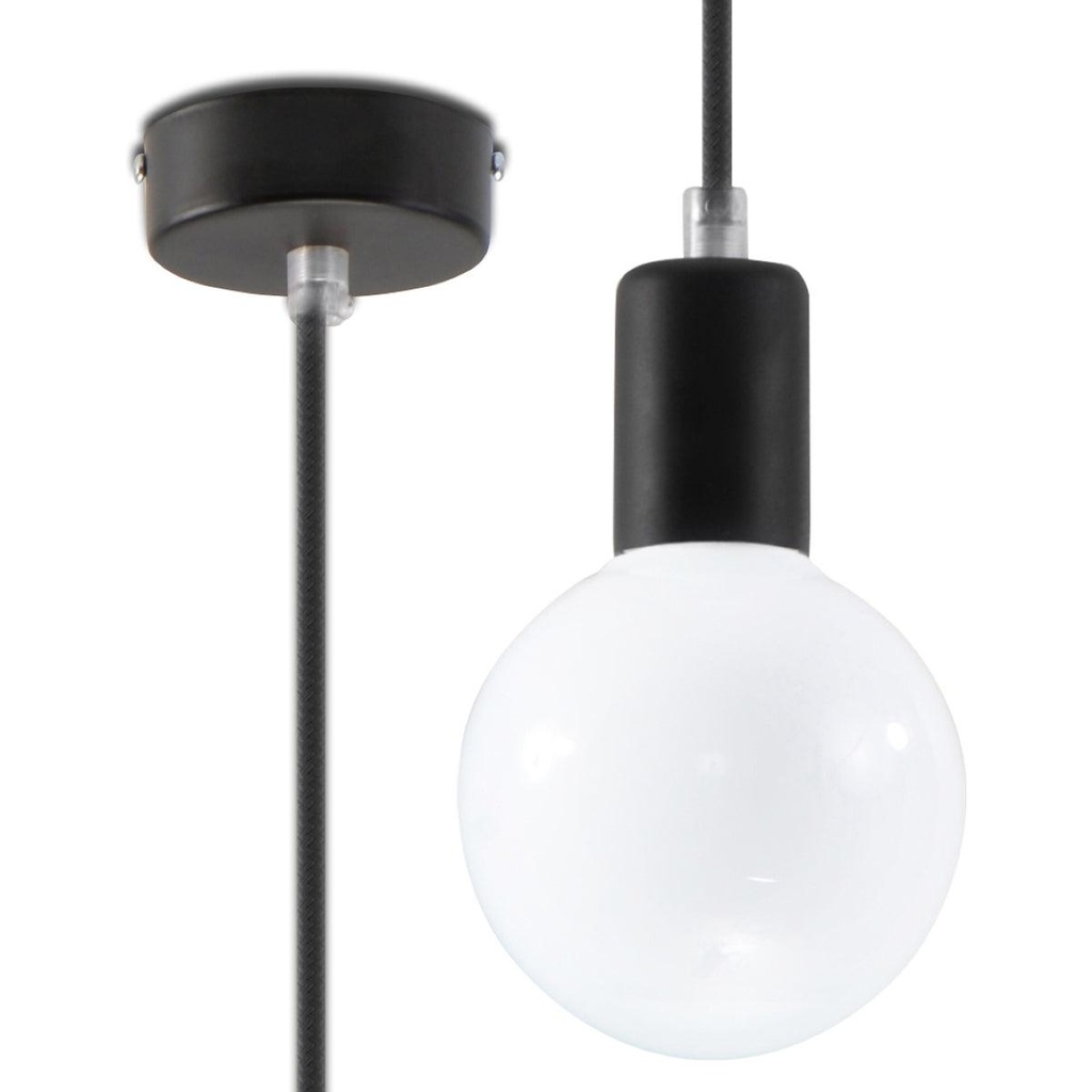 Lampada a sospensione EDISON nero
