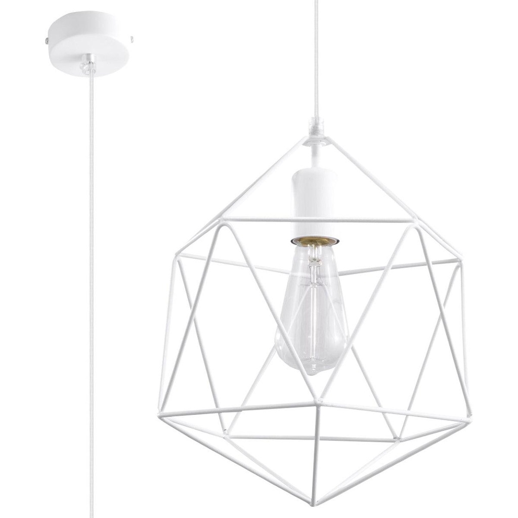 Lampada a sospensione GASPARE bianco