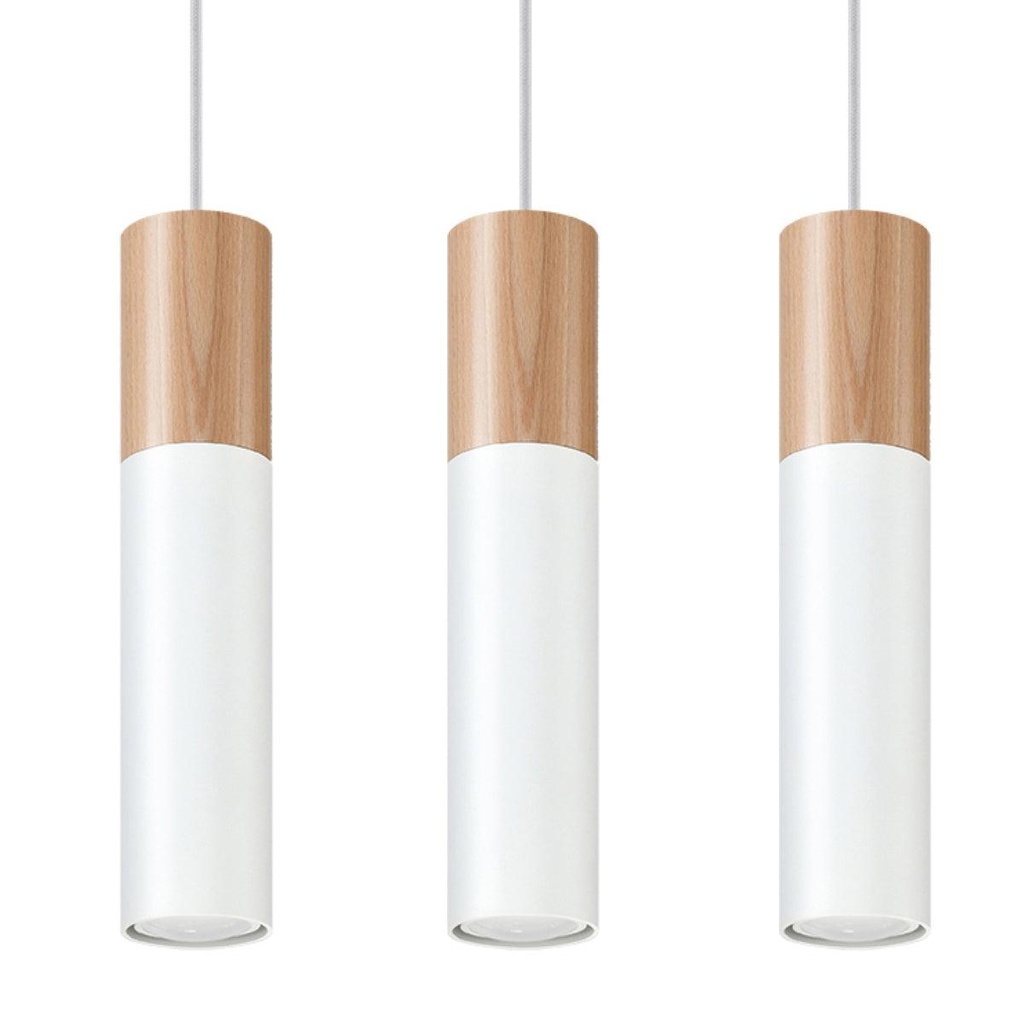 Lampada a sospensione PABLO 3 bianco
