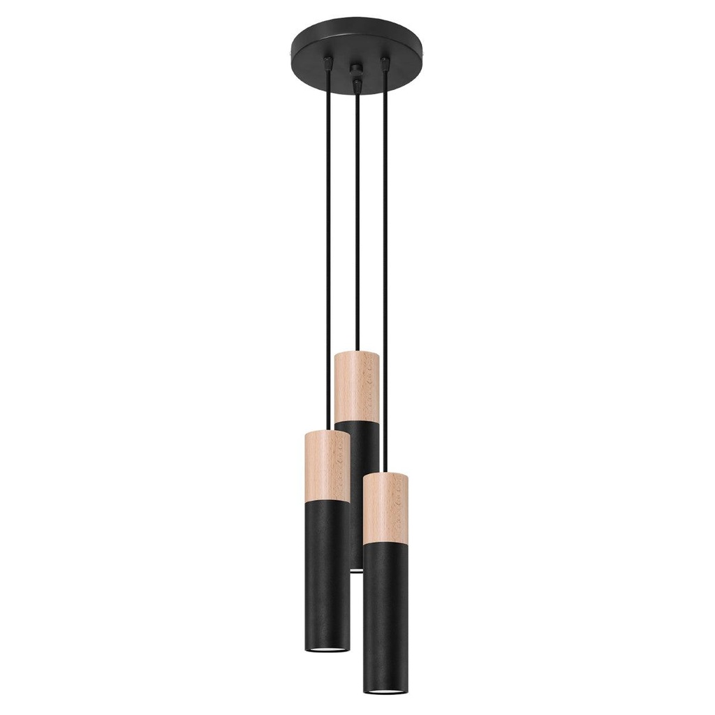 PABLO 3P pendant lamp black