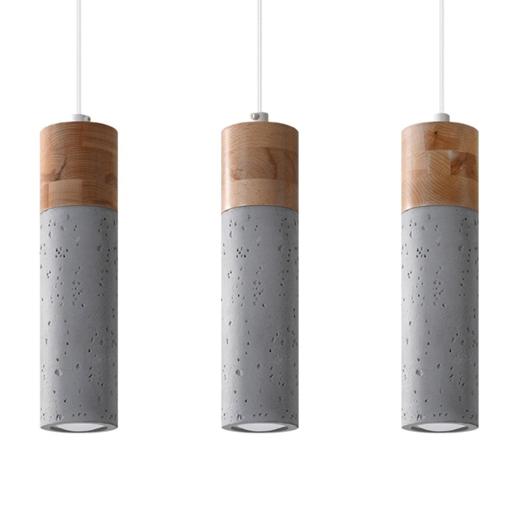 [SL.0967] ZANE 3 pendant lamp grey