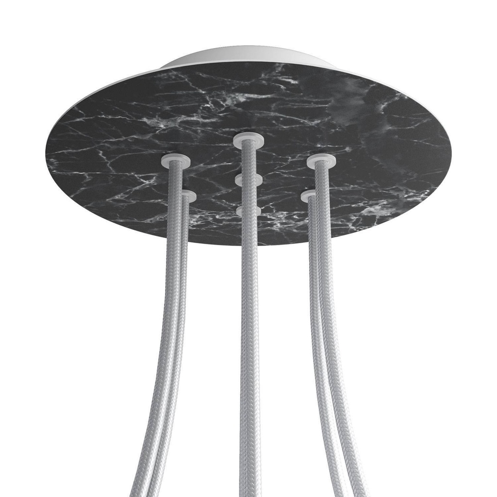 Rose-One round rosette, diameter 200 mm with 7 holes and 4 side holes