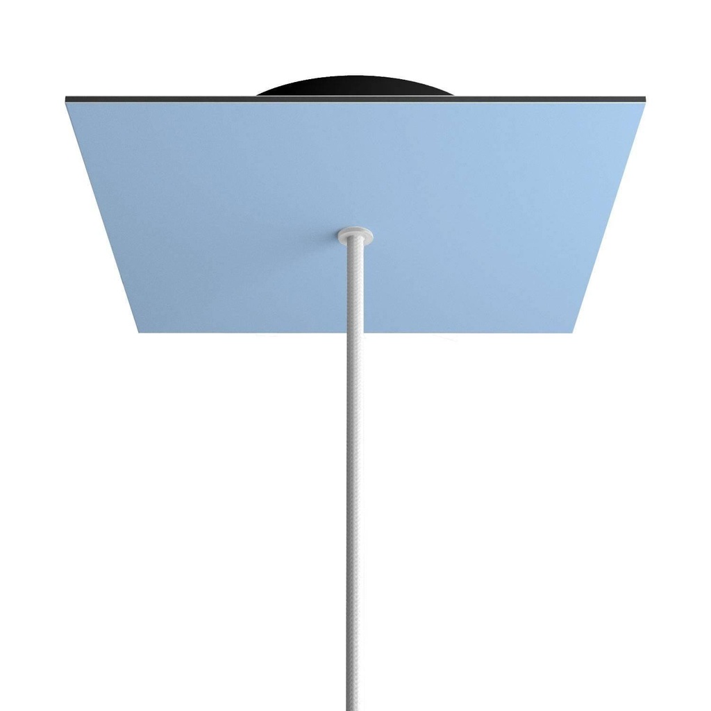 Rose-One square rosette, 200 mm with 1 hole and 4 side holes