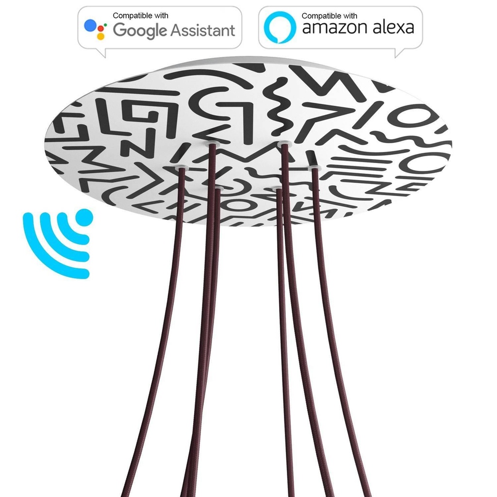 Rose-One SMART XXL rosette round, 400 mm diameter with 6 holes -