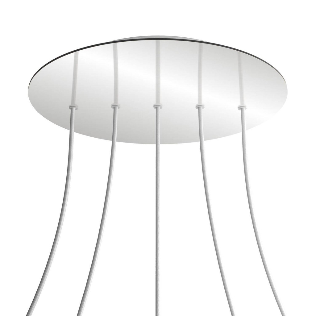 Rosone XXL Rose-One rotondo, diametro 400 mm con 5 fori in linea e 4