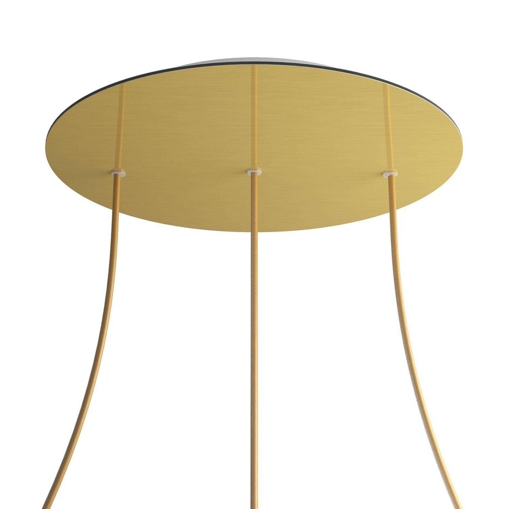 Rosone XXL Rose-One rotondo, diametro 400 mm con 3 fori in linea e 4