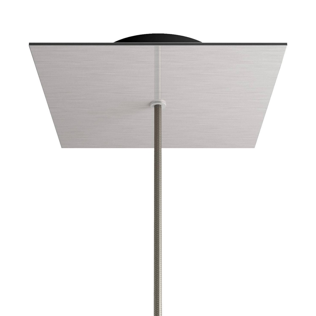 Rose-One square rosette, 200 mm with 1 hole and 4 side holes