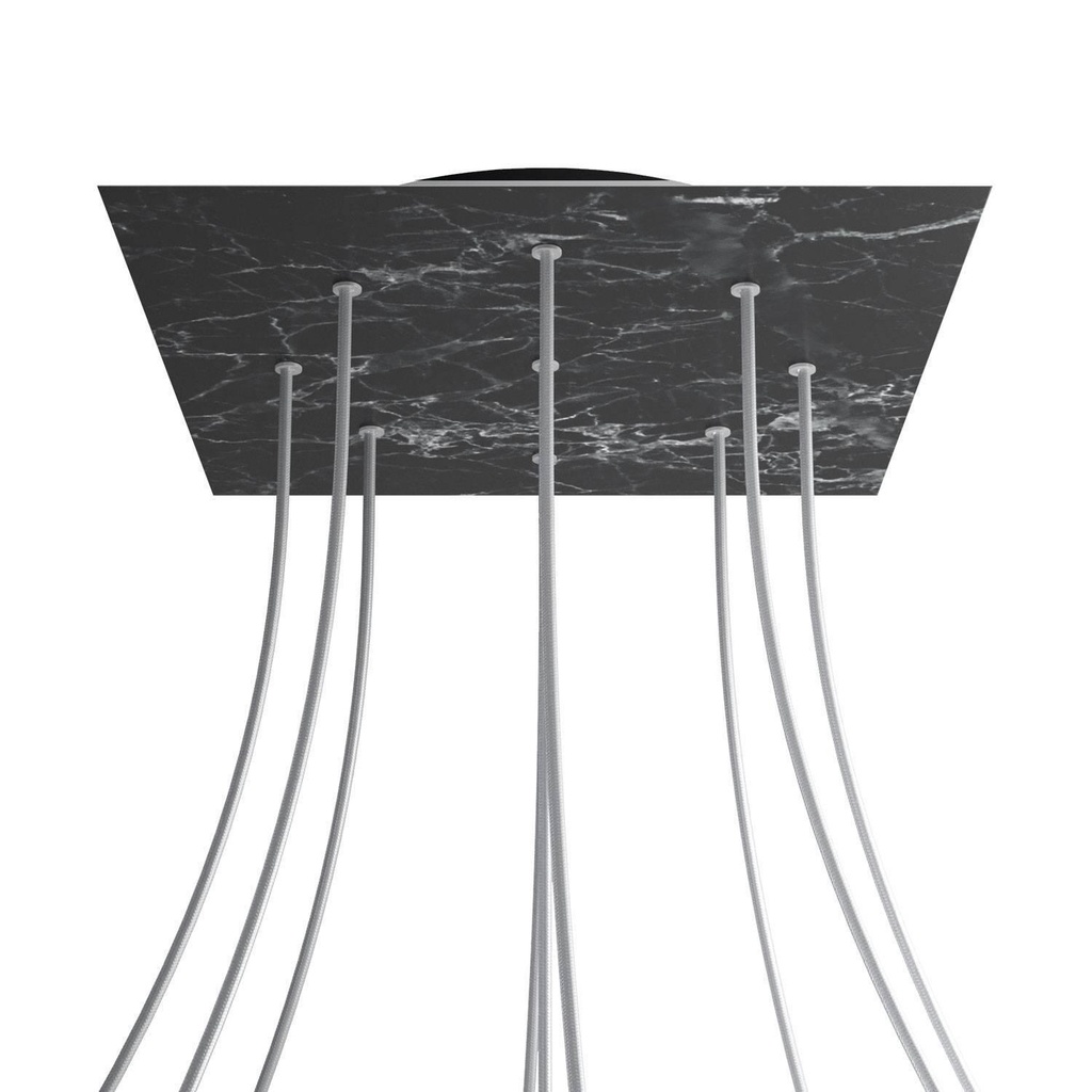 [8050997076726] XXL Rose-One square rosette, 400 mm with 9 holes and 4 side holes