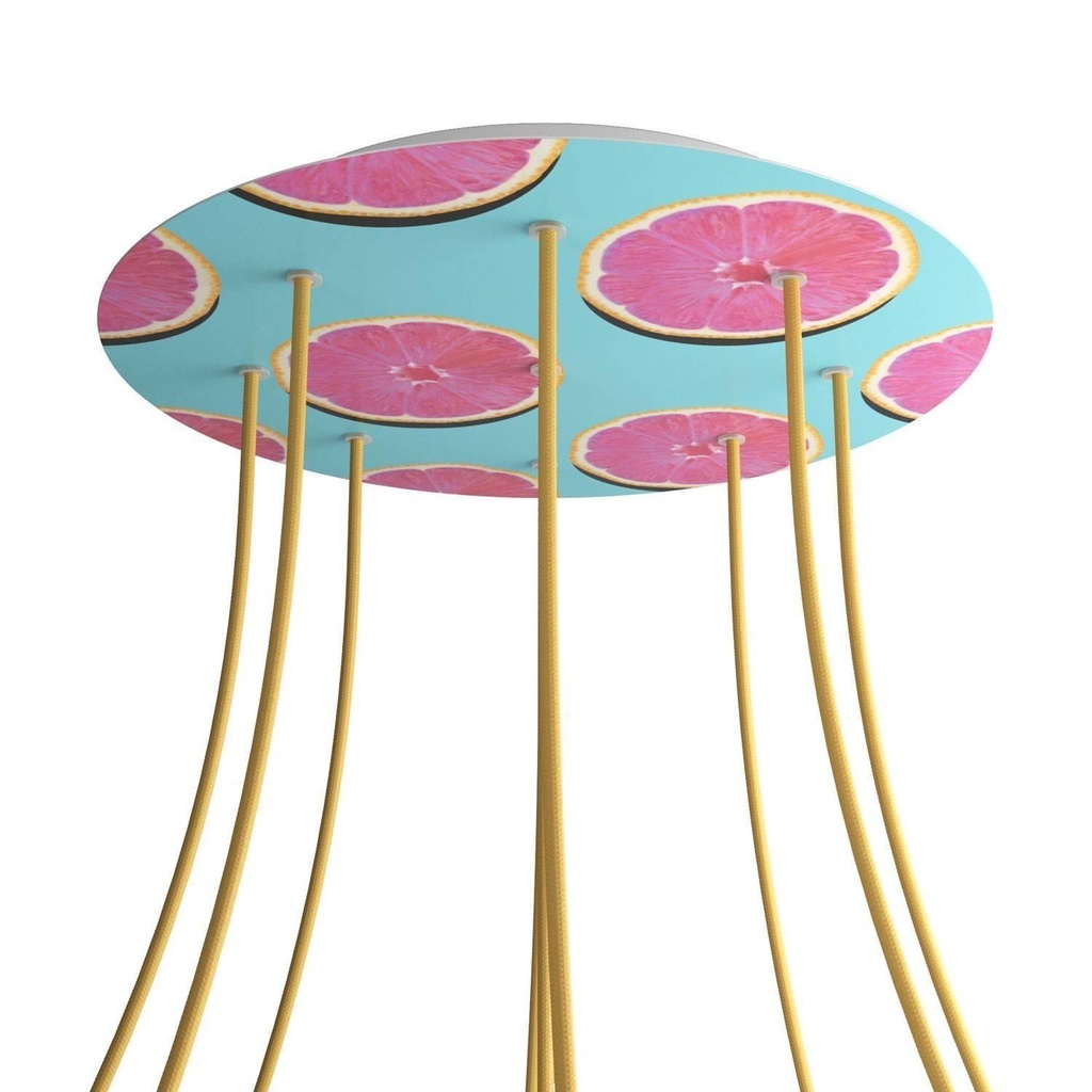 Rose-One XXL rosette round, 400 mm diameter with 9 holes and 4 holes