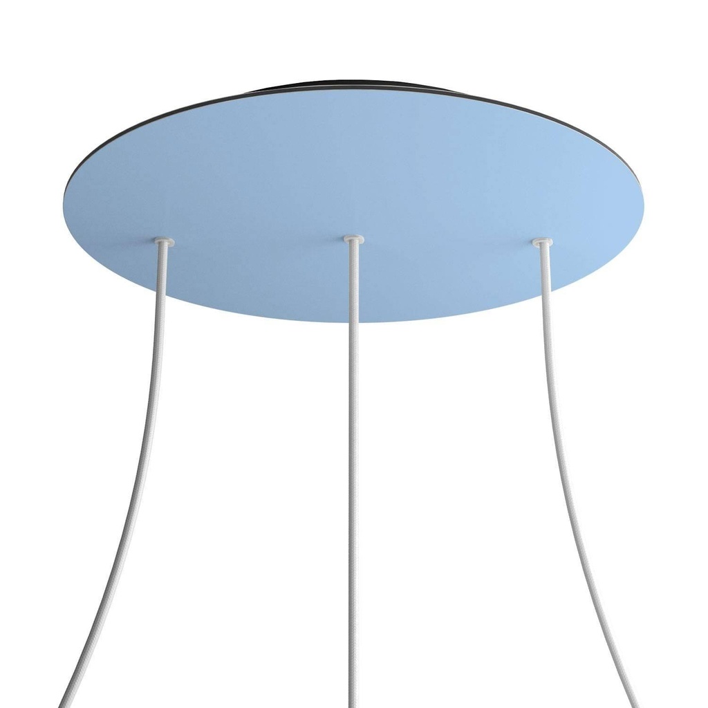 Rosone XXL Rose-One rotondo, diametro 400 mm con 3 fori in linea e 4