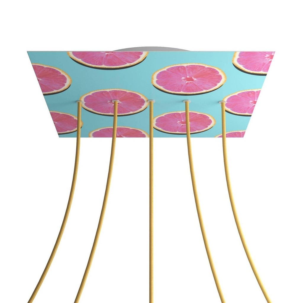 Rose-One SMART XXL rosette square, 400 mm with 5 holes in line -