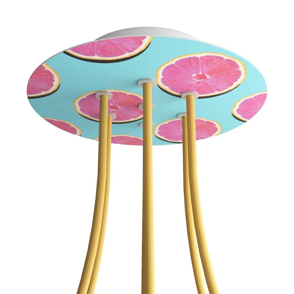 Rose-One round rosette, diameter 200 mm with 7 holes and 4 holes