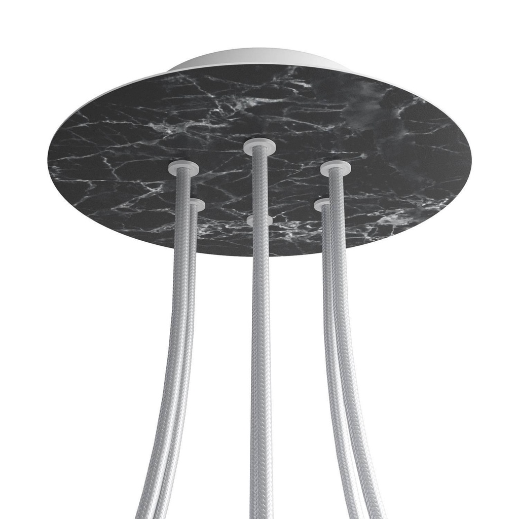 Rose-One round rosette, diameter 200 mm with 6 holes and 4 side holes