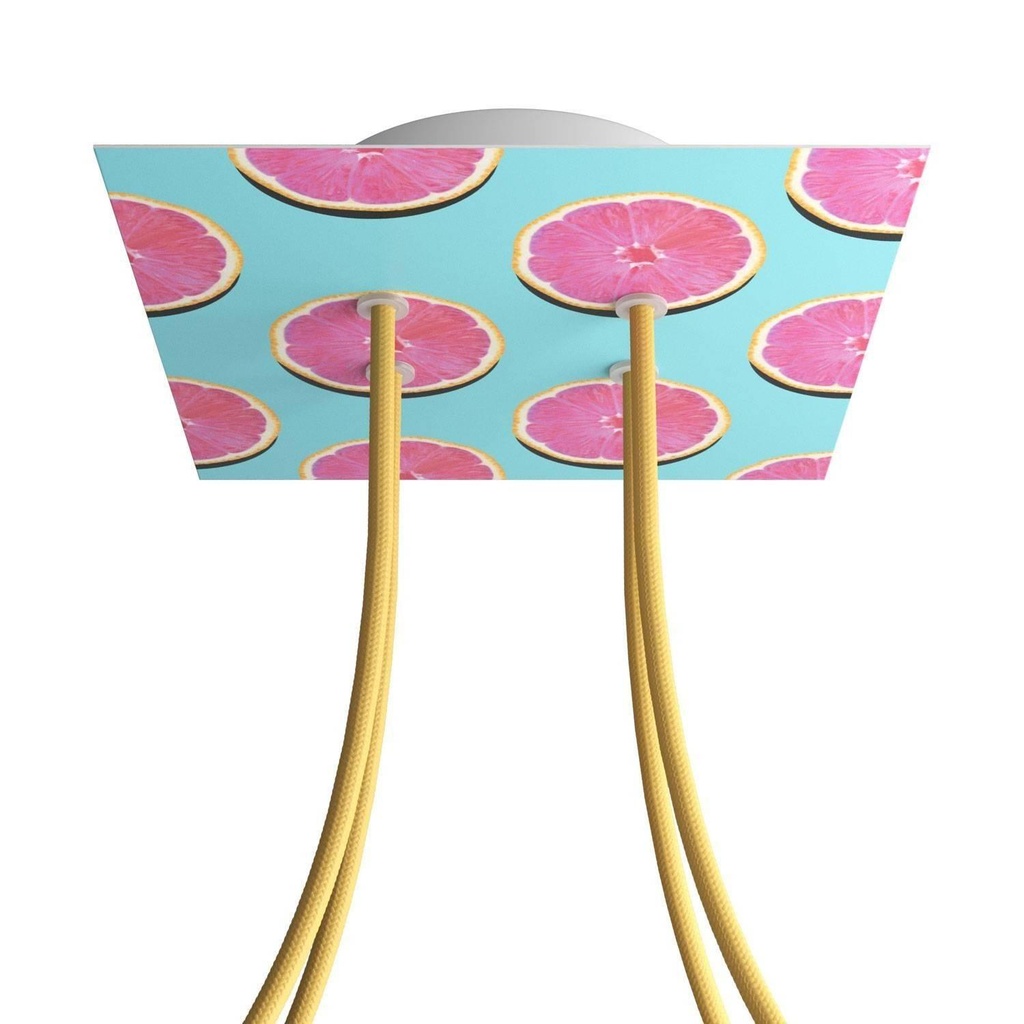 Rose-One square rosette, 200 mm with 4 holes and 4 side holes - PROMO