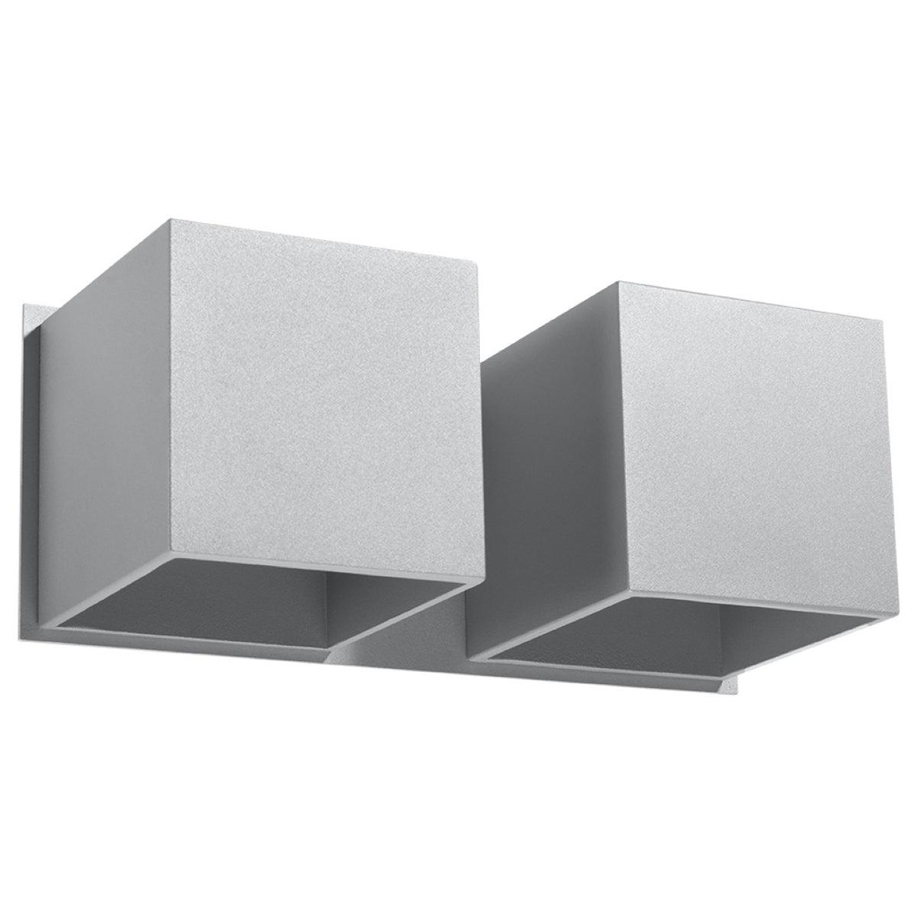 Lampada da parete QUAD 2 grigio