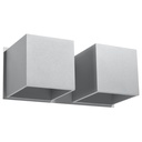 Lampada da parete QUAD 2 grigio