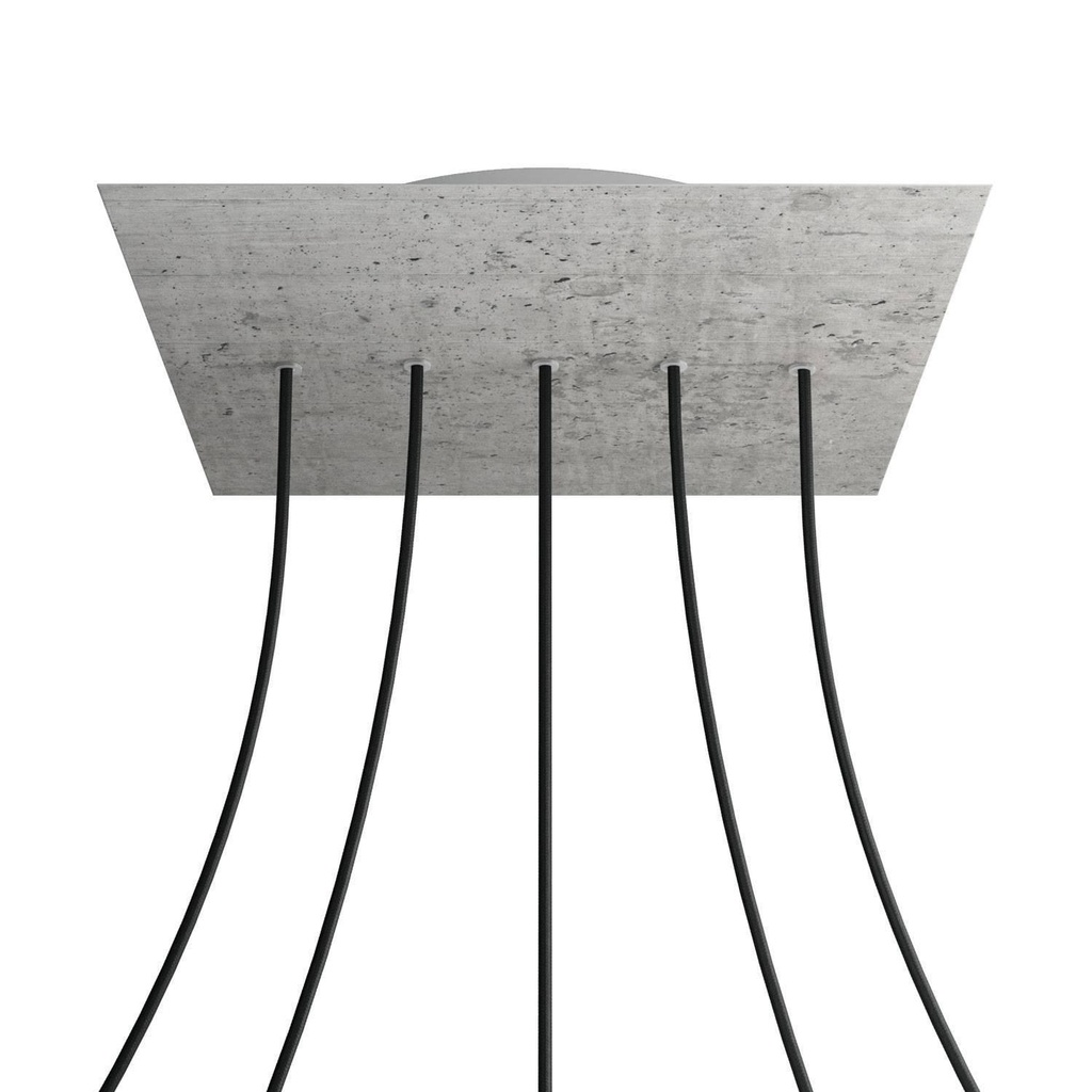 Rose-One SMART XXL rosette square, 400 mm with 5 holes in line -