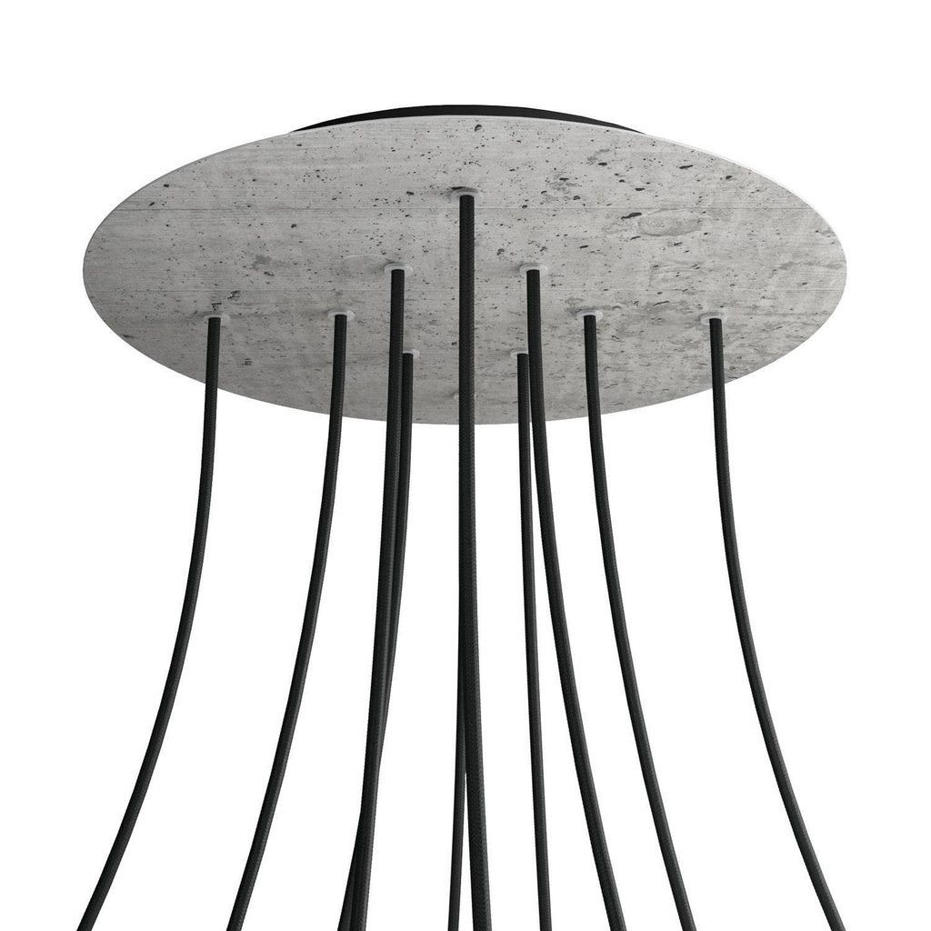 Rose-One XXL rosette round, 400 mm diameter with 10 holes and 4 holes