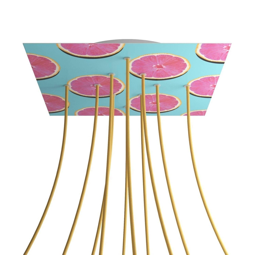 Rosone XXL Rose-One SMART quadrato, 400 mm con 10 fori - compatibile