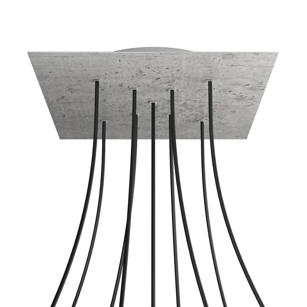 Rosone XXL Rose-One SMART quadrato, 400 mm con 9 fori a X -