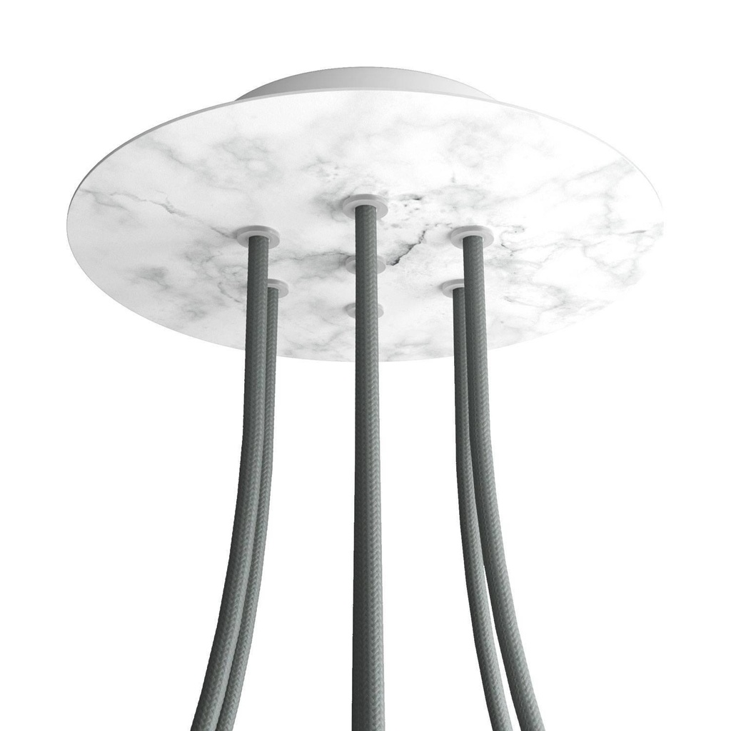 Rose-One round rosette, diameter 200 mm with 7 holes and 4 side holes