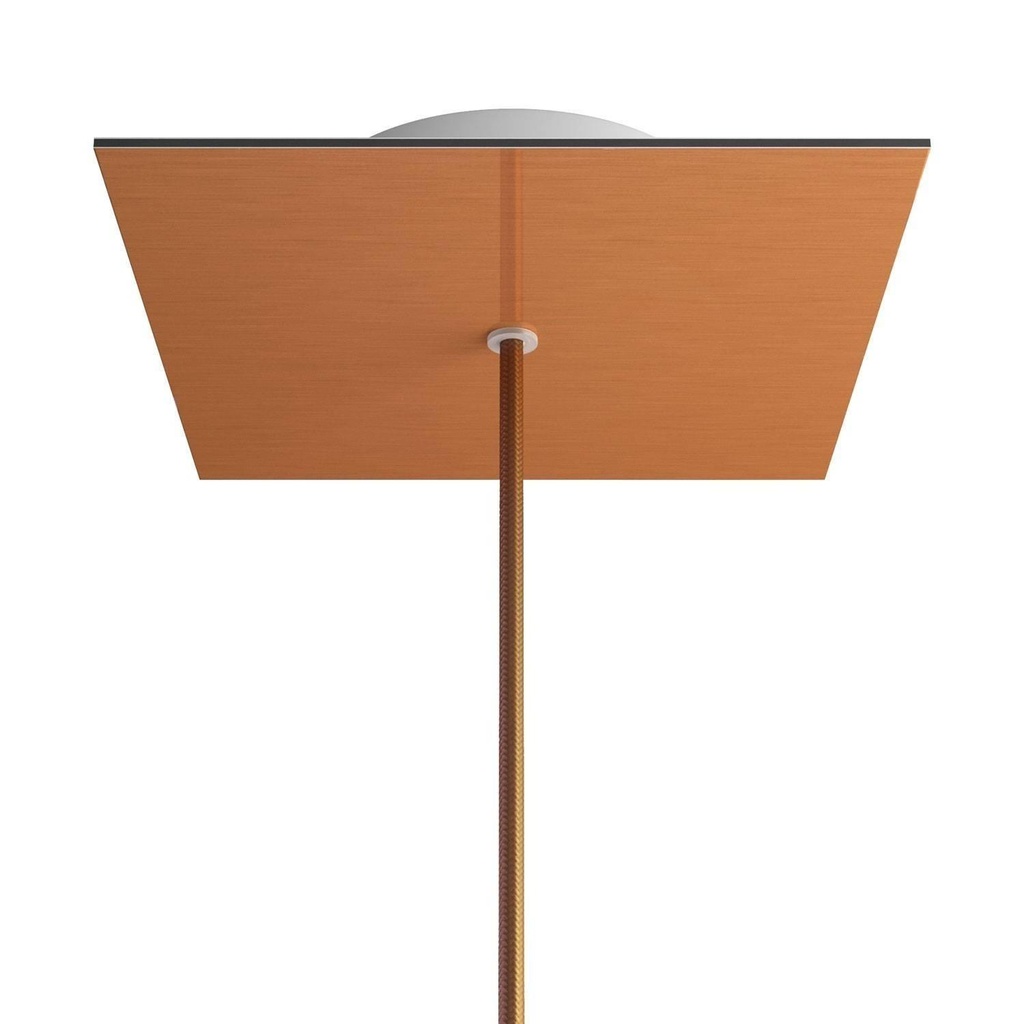 [8057730862639] Rosone Rose-One quadrato, 200 mm con 1 foro e 4 fori laterali