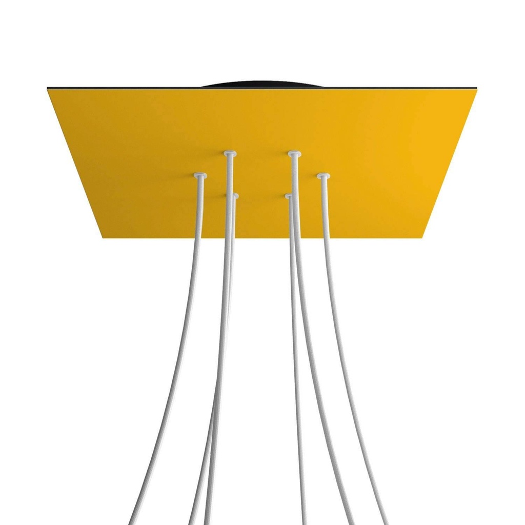 [8050997070243] XXL Rose-One square rosette, 400 mm with 6 holes and 4 side holes