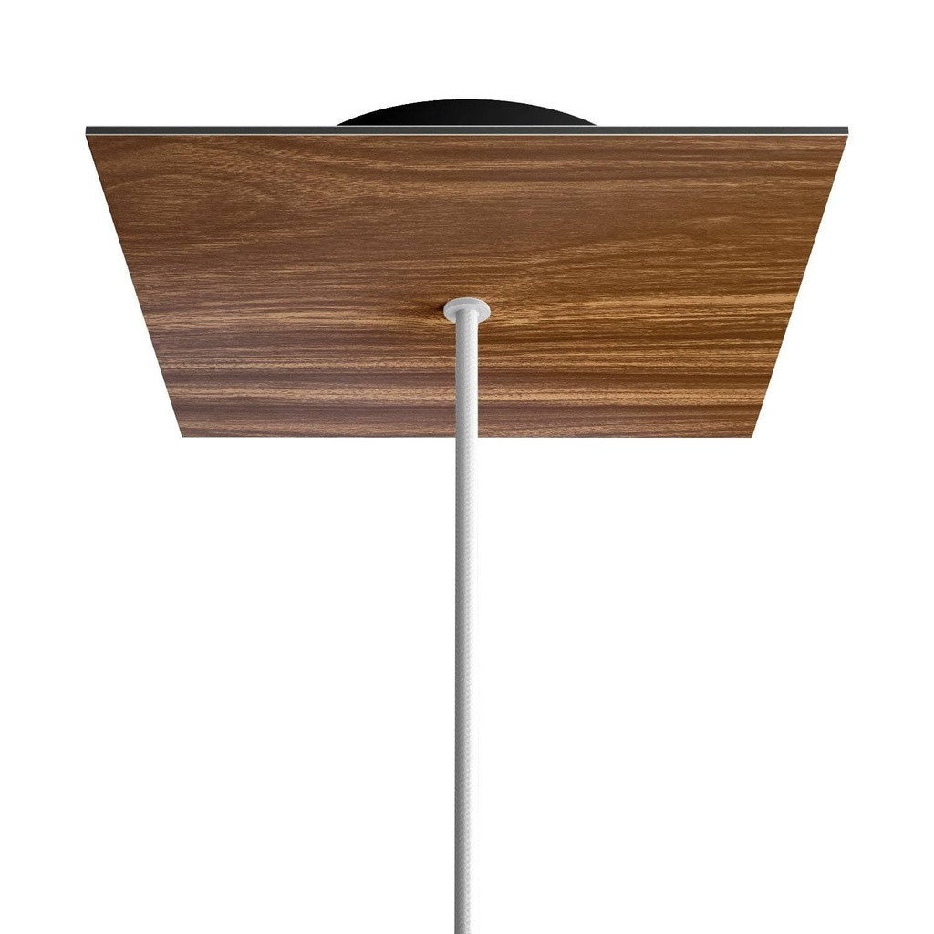 [8050997068905] Rosone Rose-One quadrato, 200 mm con 1 foro e 4 fori laterali