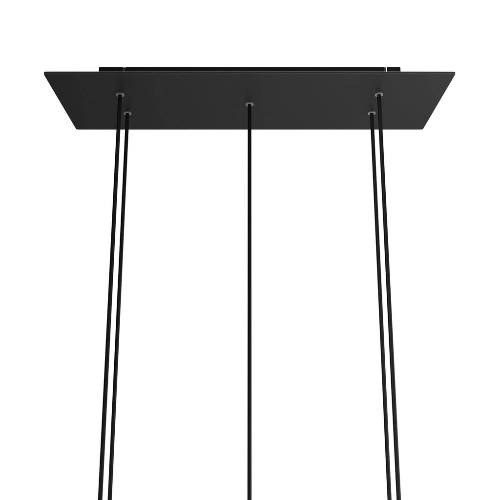 Rose-One rectangular XXL rosette with 5 holes and 6 side holes,