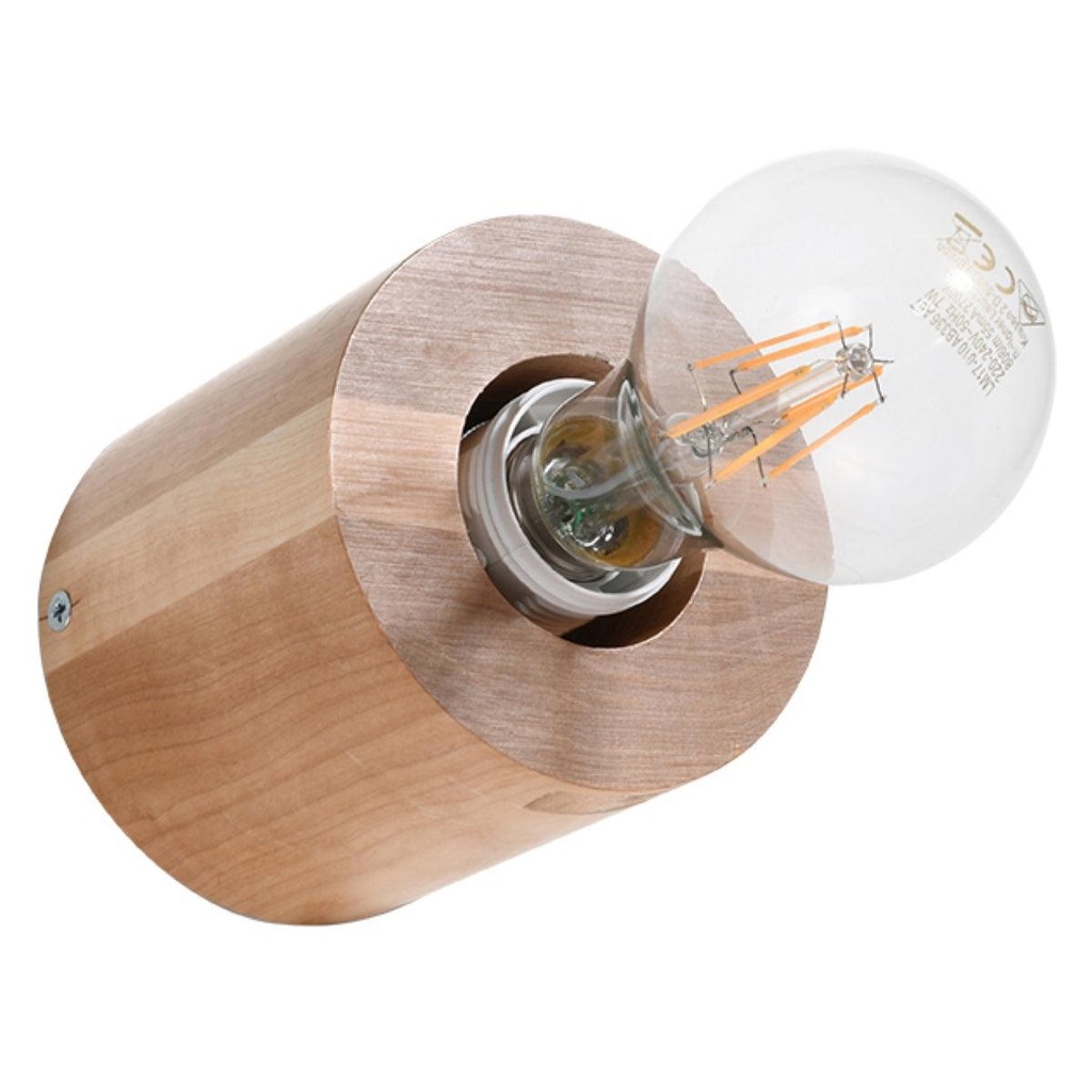 Lampada da parete SALGADO in legno naturale
