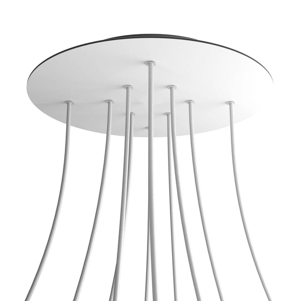 Rosone XXL Rose-One rotondo, diametro 400 mm con 10 fori e 4 fori