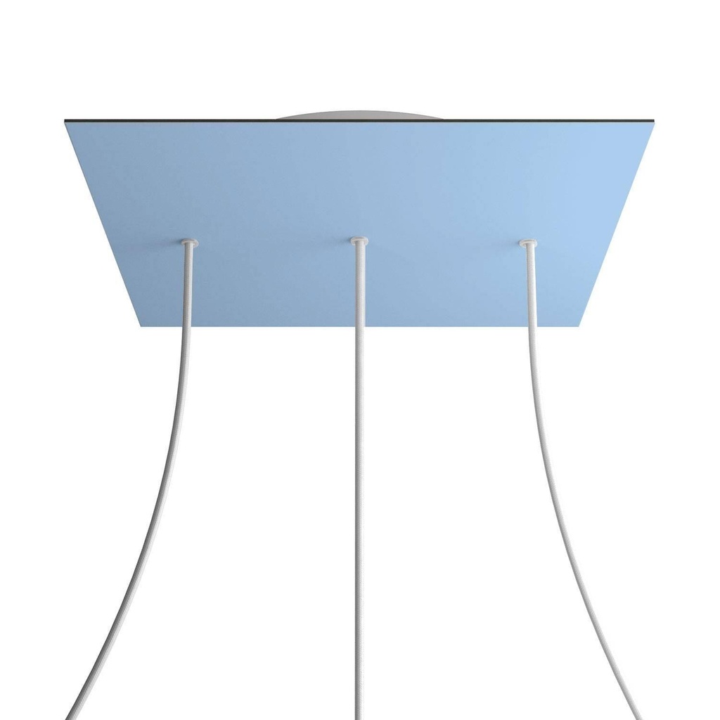 Rosone XXL Rose-One quadrato, 400 mm con 3 fori in linea e 4 fori