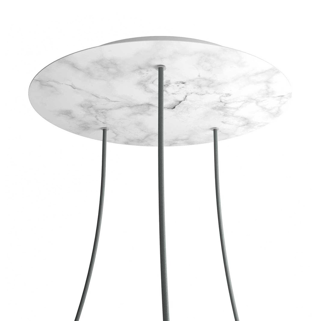 Rose-One XXL rosette round, 400 mm diameter with 3 holes and 4 holes