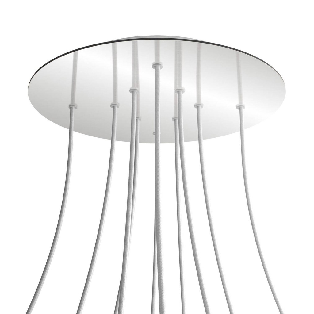 Rosone XXL Rose-One rotondo, diametro 400 mm con 10 fori e 4 fori