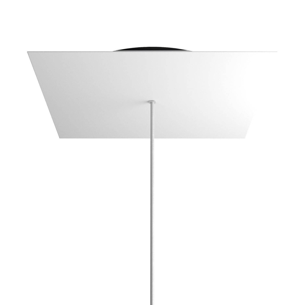 XXL Rose-One square rosette, 400 mm with 1 hole and 4 side holes