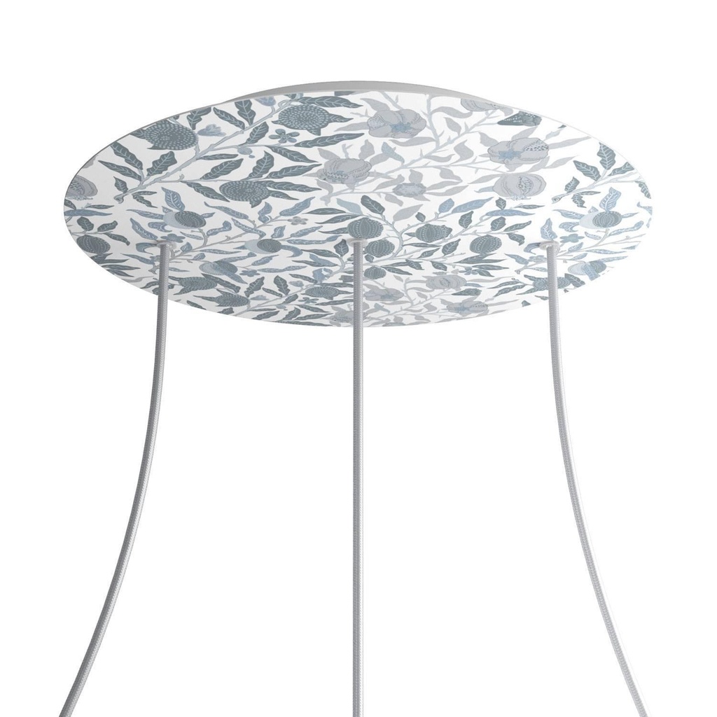 Rosone XXL Rose-One rotondo, diametro 400 mm con 3 fori in linea e 4