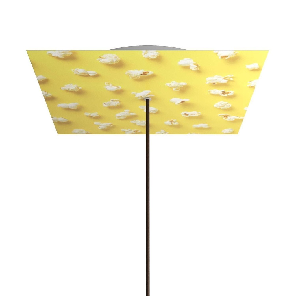 Rosone XXL Rose-One quadrato, 400 mm con 1 foro e 4 fori laterali -