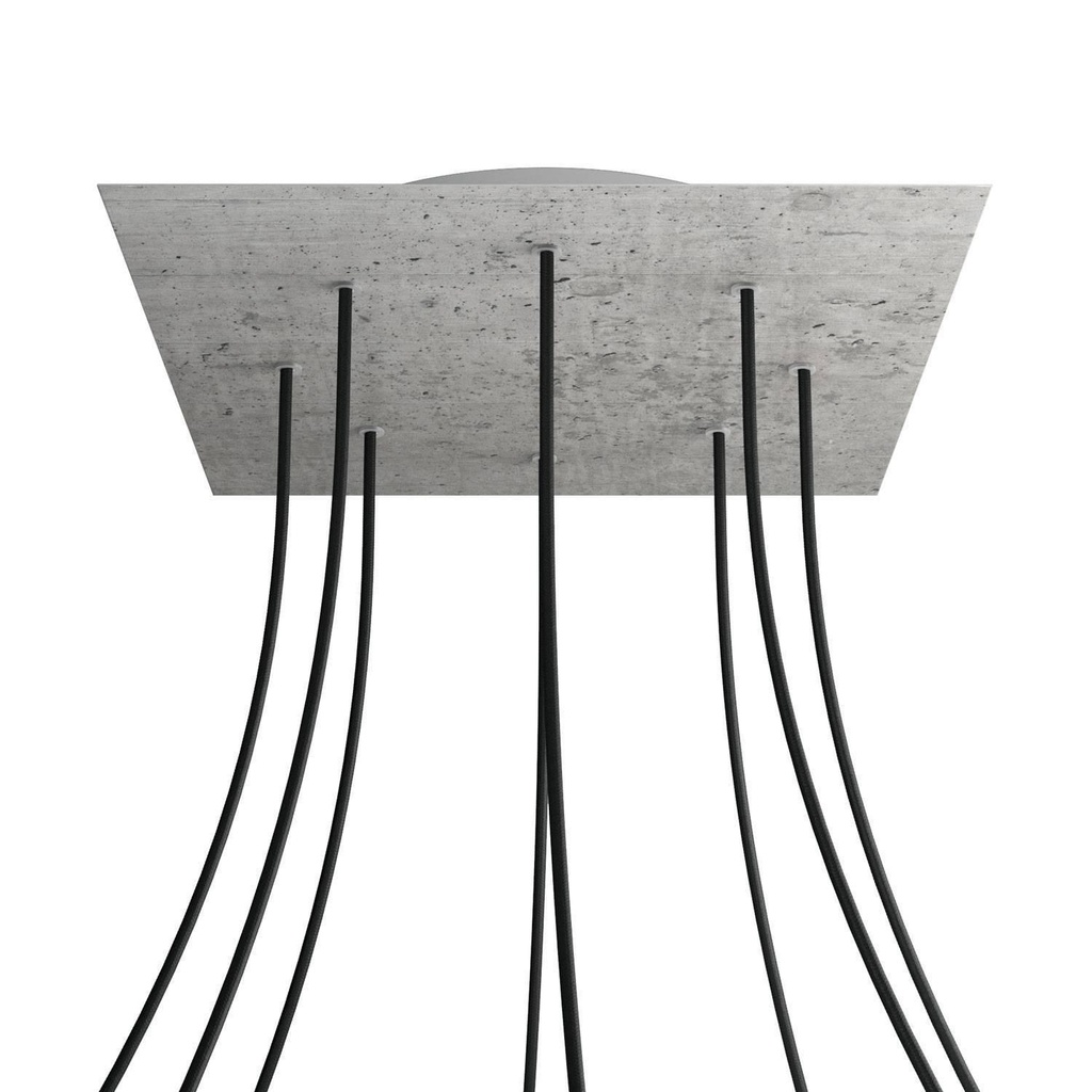 [8057730846127] XXL Rose-One square rosette, 400 mm with 8 holes and 4 side holes