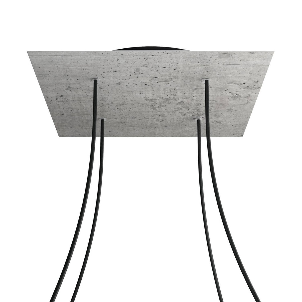 XXL Rose-One square rosette, 400 mm with 4 holes and 4 side holes