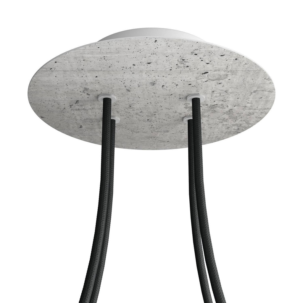 Rose-One rosette round, diameter 200 mm with 4 holes and 4 side holes